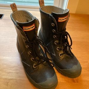 Hunter lace up rain boots, EU SIZE 37